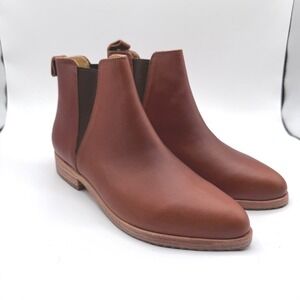 Nisolo Women's 9 US Everyday Chelsea‎ Ankle Boots Brown Leather Water Resistant